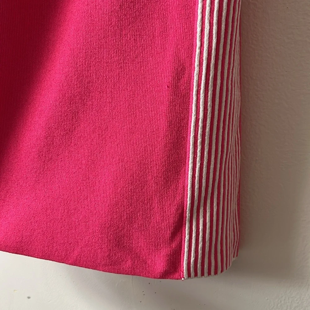 Esteban Cortazar Pink Varsity Knit Dress Bodycon Tank‎ Midi Dress size XS